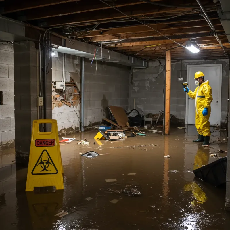 Flooded Basement Electrical Hazard in City of Charlottesville, VA Property